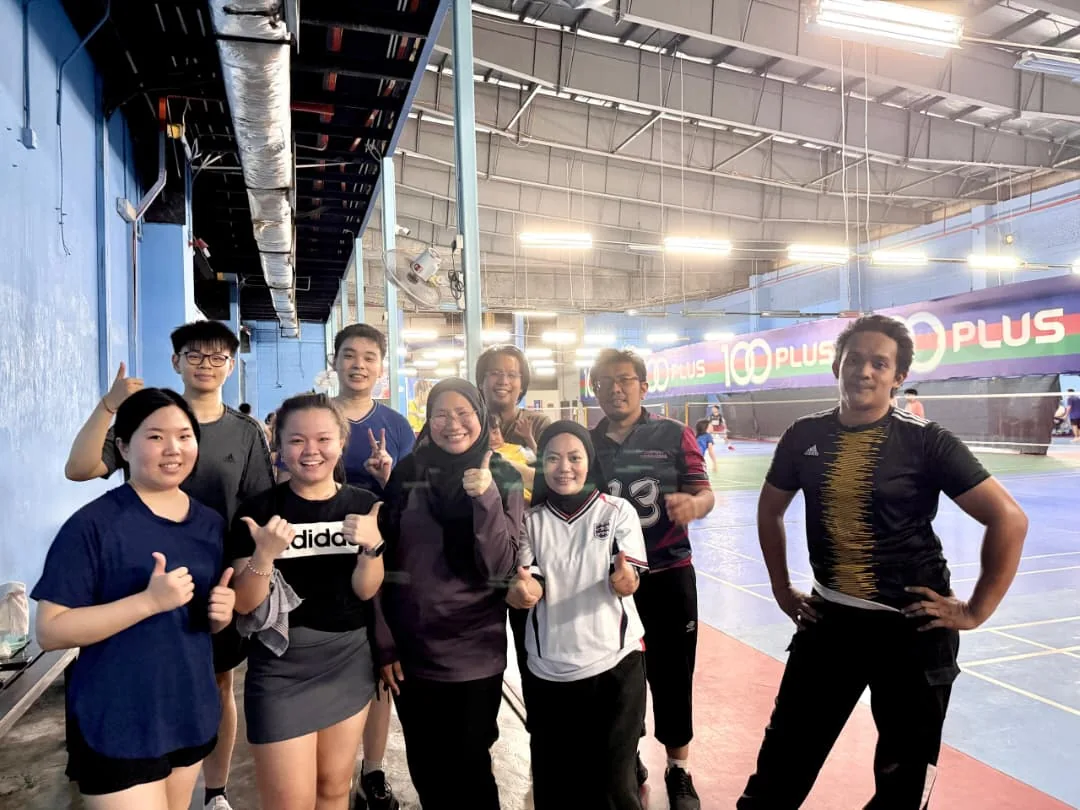 HSR team at badminton Sports Day