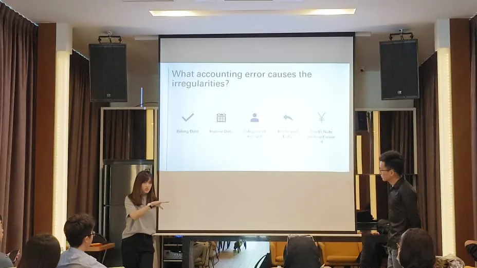 Finance training presentation on accounting irregularities