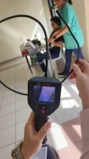 Moisture meter used to check dampness and help trace potential leaks